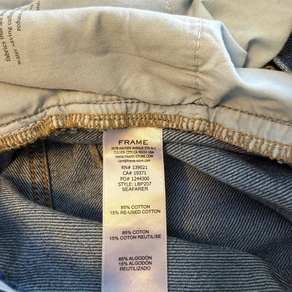 Frame Denim Wide Leg Jeans in Light Blue - Picture 4 of 7